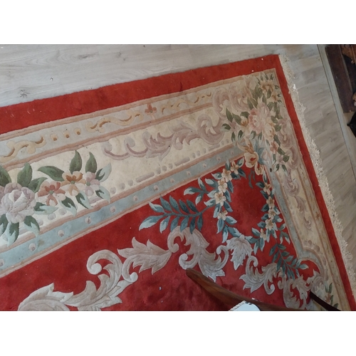 483 - Large decorative carpet square. { 560cm L X 373cm W }.