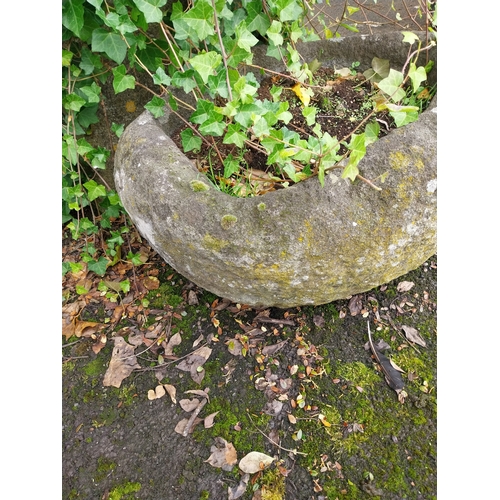 63 - 19th. C. sandstone trough. { 40cm H X 82cm W X 66cm D. }.
