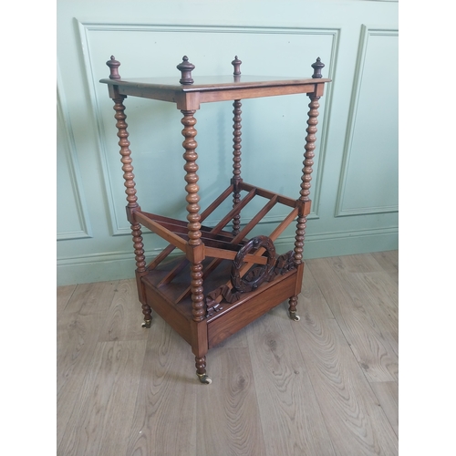 140A - William IV rosewood music stand. {96 cm H x 54 cm W x 41 cm D}.