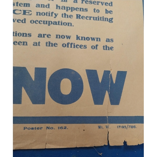 Original WWI recruitment poster - To Starred or Badged Single Men or ...