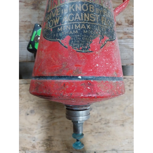 19 - Early 20th C. fire extinguisher. {74 cm H x 19 cm Dia.}.
