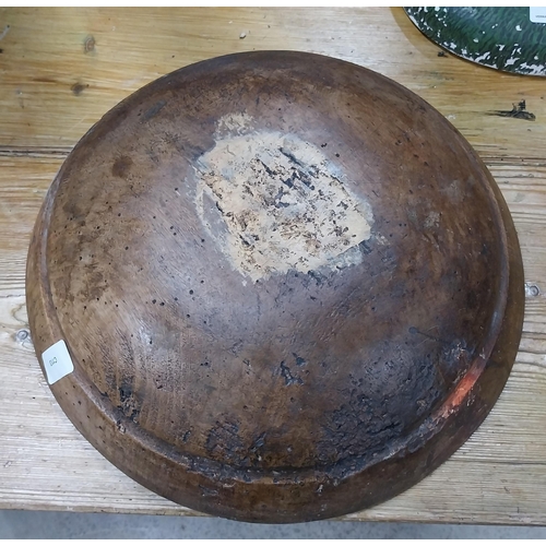 52 - 19th C. sycamore butter bowl. {10 cm H x 36 cm Dia.}.