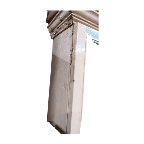 2 - Early 20th C. painted pine West of Ireland dresser with two glazed doors over two short drawers over... 