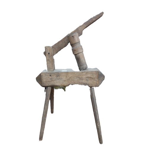 25 - 19th C. potato masher. {70 cm H x 63 cm W}.