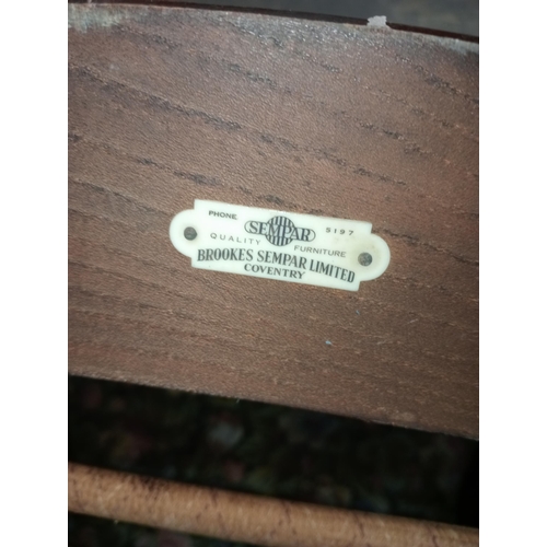 26 - Pair of oak and upholstered Brookes Sempar armchairs.  {H 103cm x W 63cm x D 84cm } NOT AVAILABLE TO... 