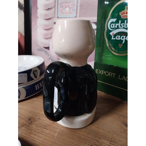 17 - Martell Brandy ceramic water jug. {16 cm H x 12 cm W x 9 cm D}.