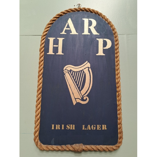Harp advertising sign (H 82cm x W 47cm ) NOT AVAILABLE TO VIEW IN PERSON