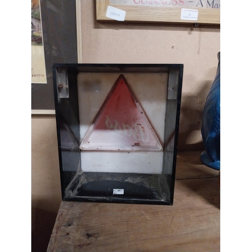 39 - Bass perspex light up counter box. {20 cm H x 17 cm W x 10 cm D}
