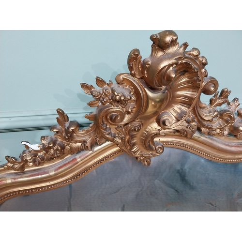 29 - 19th C. giltwood overmantle mirror. {148 cm H x 86 cm W}.