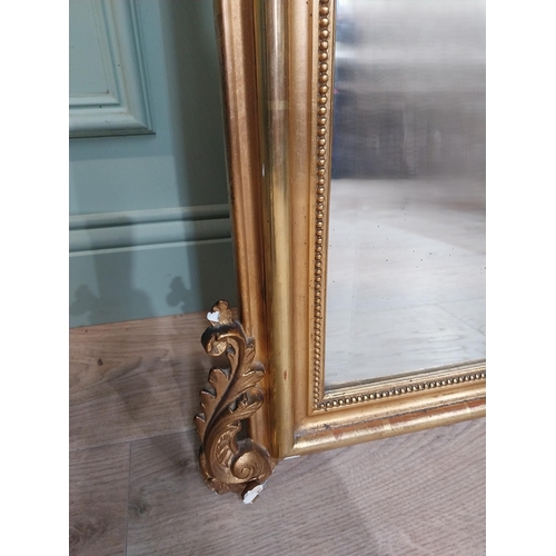 29 - 19th C. giltwood overmantle mirror. {148 cm H x 86 cm W}.