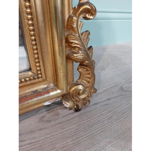 29 - 19th C. giltwood overmantle mirror. {148 cm H x 86 cm W}.