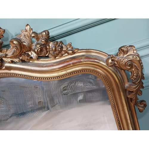 29 - 19th C. giltwood overmantle mirror. {148 cm H x 86 cm W}.