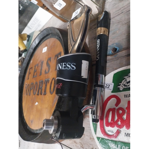 24 - Guinness Bar Pull {35 cm H x 13 cm Dia.}.