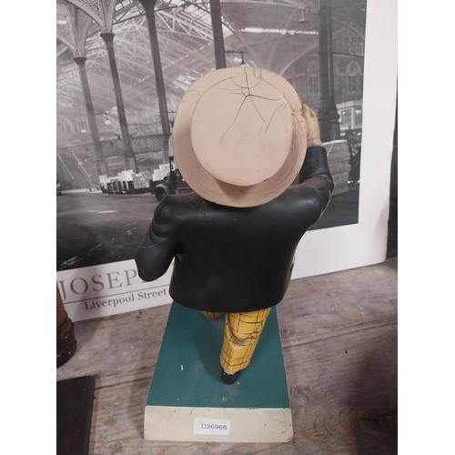 26 - Getting Younger Every day Father William Younger ruberoid advertising figure. {40 cm H x 15 cm W x 2... 