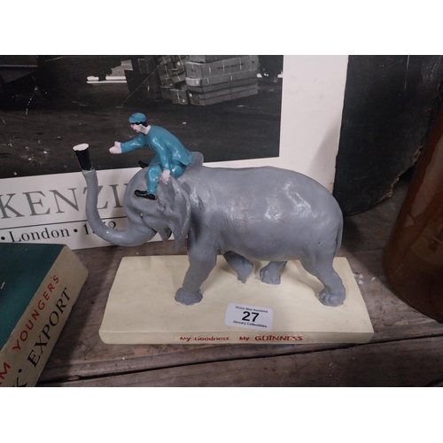 27 - My Goodness My Guinness Zookeeper advertising figure. {18 cm H x 22 cm W x 9 cm D}.