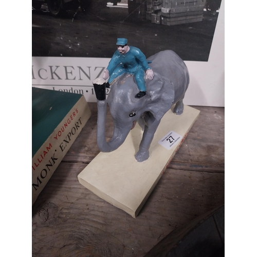 27 - My Goodness My Guinness Zookeeper advertising figure. {18 cm H x 22 cm W x 9 cm D}.