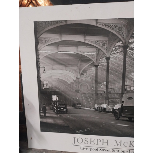 36 - Joseph McKenzie Liverpool Street Station 1952 showcard. {59 cm H x 69 cm W}.