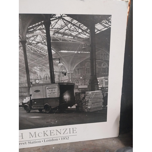 36 - Joseph McKenzie Liverpool Street Station 1952 showcard. {59 cm H x 69 cm W}.