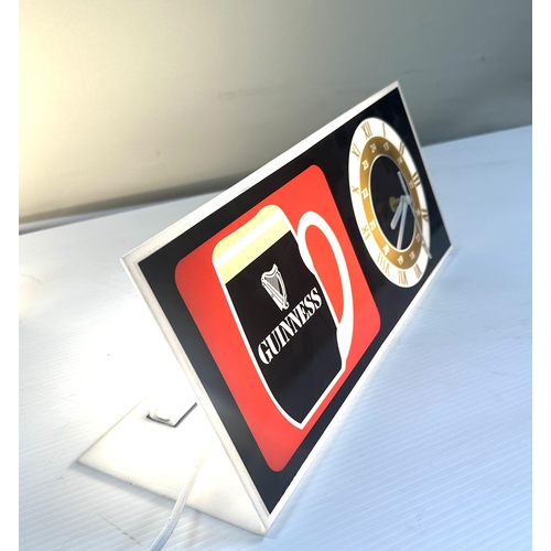 40 - Guinness Waterford tankard battery clock {17cm H x 40cm W} - NOT AVAILABLE TO VIEW IN PERSON