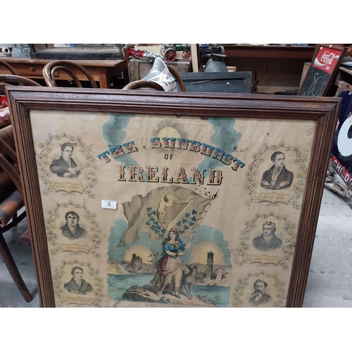 5 - Sunburst of Ireland original framed print. {90 cm H x 78 cm W}.