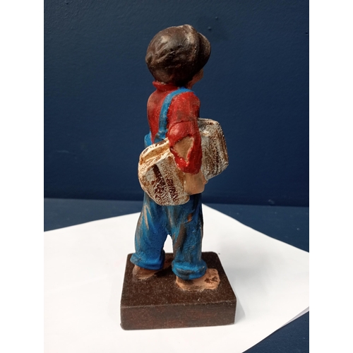 15 - Aluminium Speshul boy advertising paperweight. {H 17cm x W 6cm x D 7cm } NOT AVAILABLE TO VIEW IN PE... 