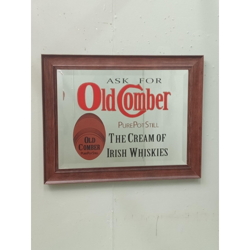 30 - Ask for Old Comber Pure Pot Still The Cream of Irish Whiskie framed bevelled advertising mirror. {H ... 