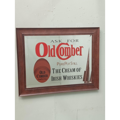 30 - Ask for Old Comber Pure Pot Still The Cream of Irish Whiskie framed bevelled advertising mirror. {H ... 