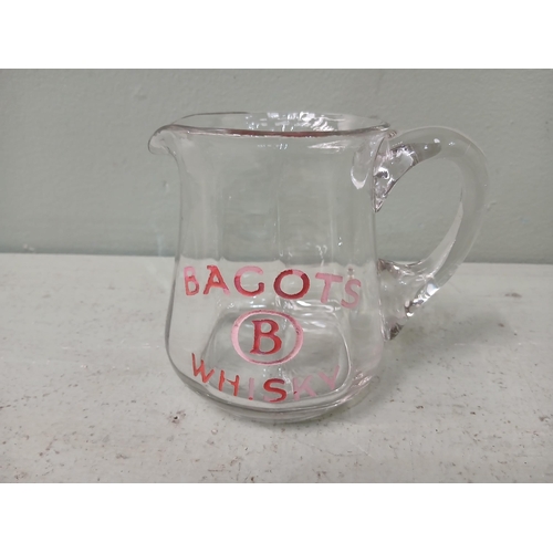 50A - Baggots whisky water jug (H 10cm x W 12cm x D 9cm ) NOT AVAILABLE TO VIEW IN PERSON