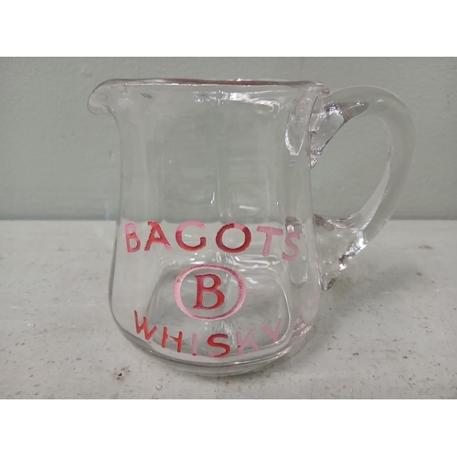 50A - Baggots whisky water jug (H 10cm x W 12cm x D 9cm ) NOT AVAILABLE TO VIEW IN PERSON