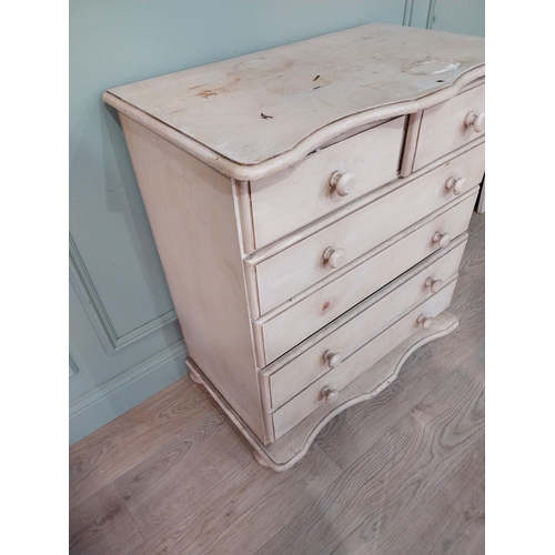22 - Vintage painted pine chest of drawers. {88 cm H x 78 cm W x 47 cm D}.