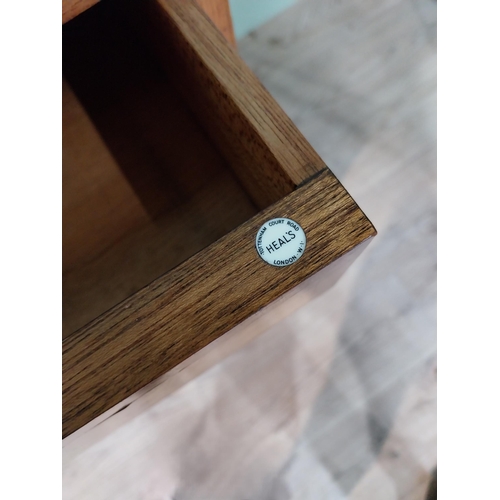 54 - 1950's walnut side table with two drawers in the frieze by Heal's of London. {85 cm H x 87 cm W x 57... 