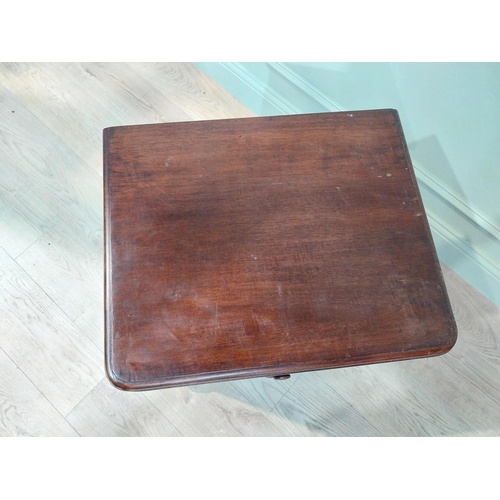 129 - Good quality mahogany bedside cabinet with three drawers on turned legs. [58 cm H x 55 cm W  x 45 cm... 