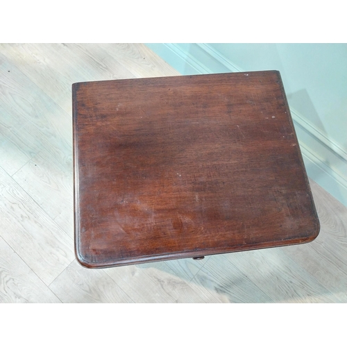 129 - Good quality mahogany bedside cabinet with three drawers on turned legs. [58 cm H x 55 cm W  x 45 cm... 