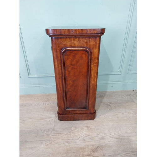 157 - Victorian mahogany bedside locker with single door. {80 cm H x 39 cm W x 37 cm D}.