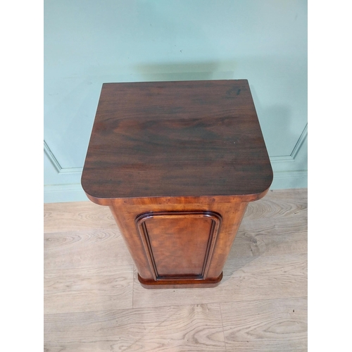 157 - Victorian mahogany bedside locker with single door. {80 cm H x 39 cm W x 37 cm D}.