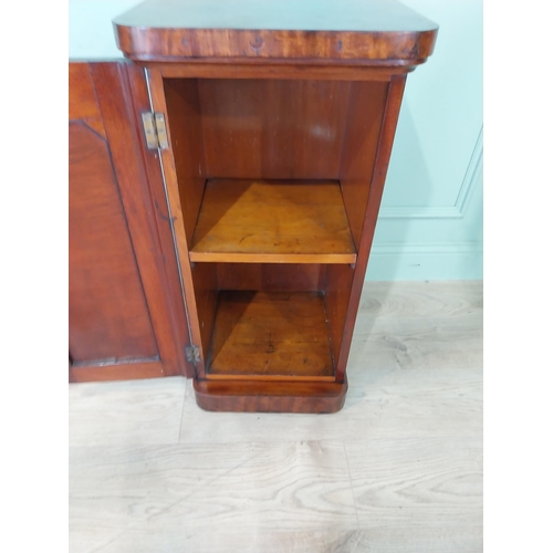 157 - Victorian mahogany bedside locker with single door. {80 cm H x 39 cm W x 37 cm D}.