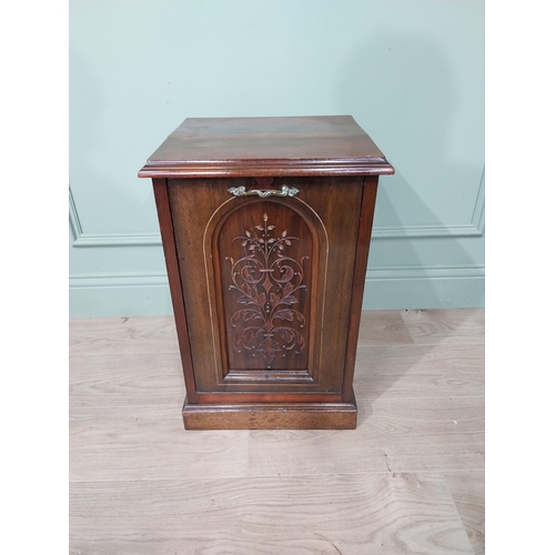 449 - Victorian mahogany coal locker {58cm  H  x 37cm W x 35cm D}.