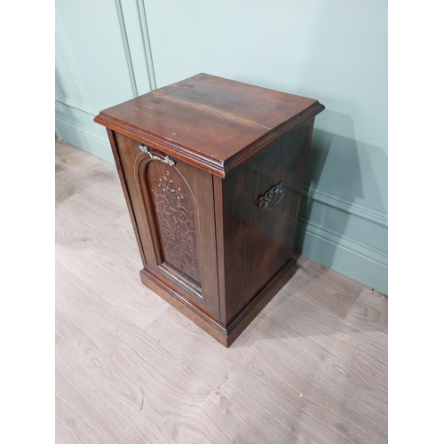 449 - Victorian mahogany coal locker {58cm  H  x 37cm W x 35cm D}.