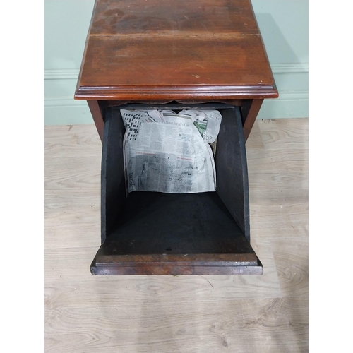 449 - Victorian mahogany coal locker {58cm  H  x 37cm W x 35cm D}.