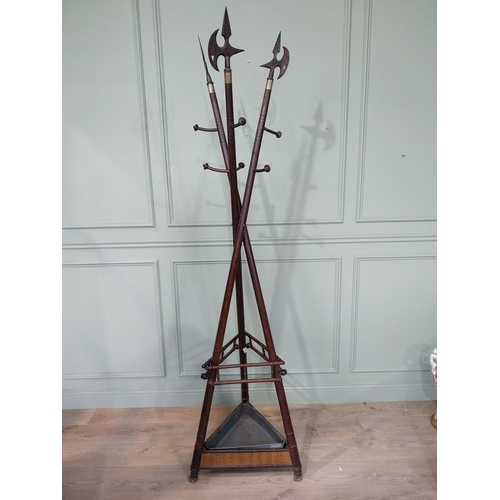 41 - Unusual hat and coat stand in the form of Medieval Weapons. {228 cm H x 60 cm W x 60 cm D}.