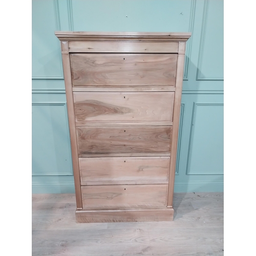 82 - French walnut tallboy chest of drawers. {165 cm H x 96 cm W x 40 cm D}.