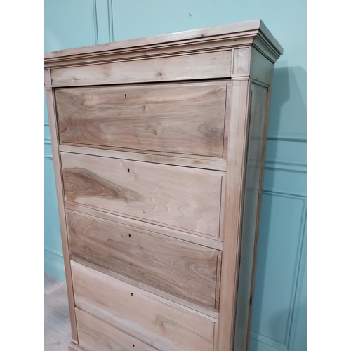 82 - French walnut tallboy chest of drawers. {165 cm H x 96 cm W x 40 cm D}.