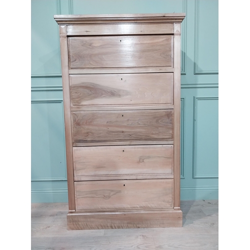 82 - French walnut tallboy chest of drawers. {165 cm H x 96 cm W x 40 cm D}.
