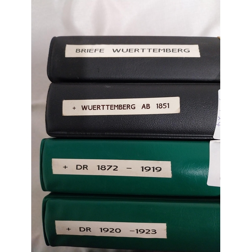 564 - Four albums of German stamps.  Two albums 1872- 1919 & 1920- 1923 & album of 1st Day Covers Briefe W... 