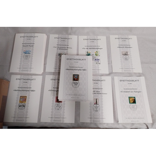 565 - Collection of one hundred and seventeen Ersttagsblatt 1st  Day Stamp cards. 1979  - 17, 1980 - 26, 1... 