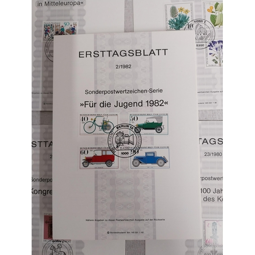 565 - Collection of one hundred and seventeen Ersttagsblatt 1st  Day Stamp cards. 1979  - 17, 1980 - 26, 1... 