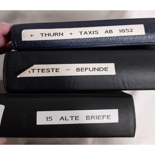 568 - Three albums of German stamps & documents  Album of Alte Briefe German documents 1870 onwards ,  alb... 