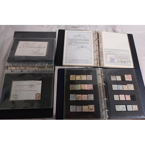 568 - Three albums of German stamps & documents  Album of Alte Briefe German documents 1870 onwards ,  alb... 
