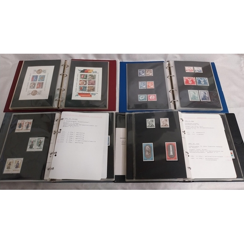 581 - Four albums of East German stamps. Two albums 1949 - 53, one 1965 - 1968,  & one 1968 - 1970.