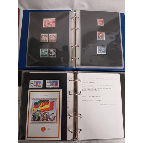 581 - Four albums of East German stamps. Two albums 1949 - 53, one 1965 - 1968,  & one 1968 - 1970.
